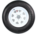Trailer Tire Rim ST205/75R15 Load C 15X5 5-5 White Spoke Wheel S4652