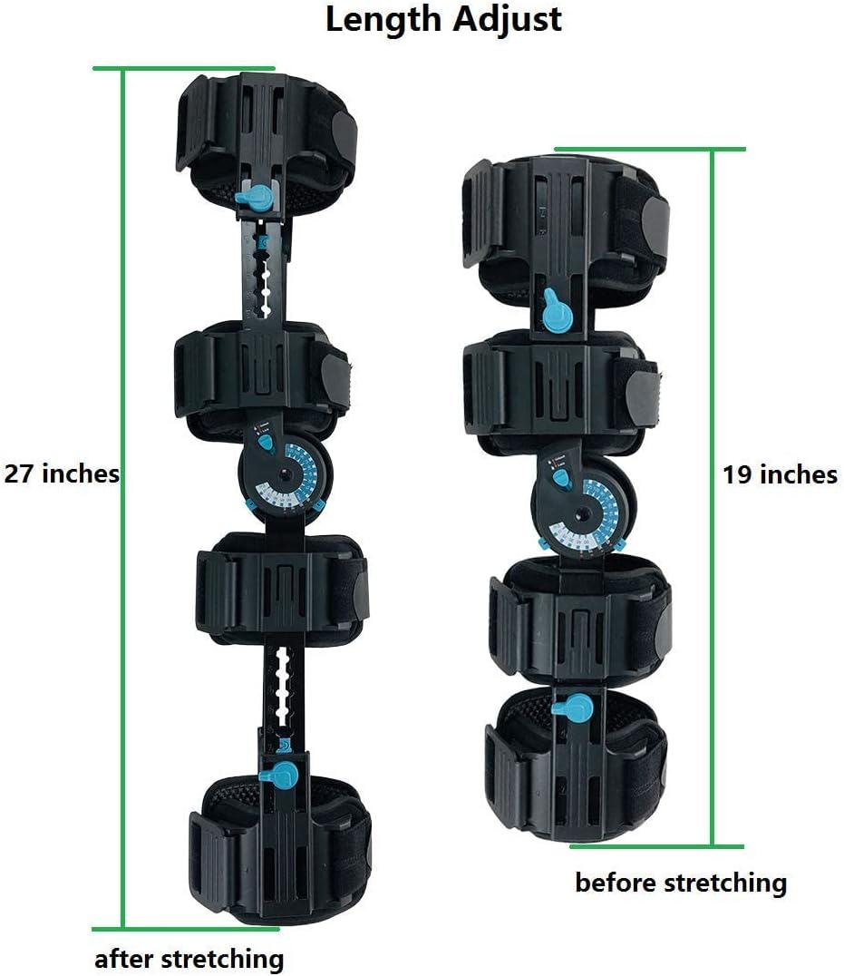 Hinged Post Op Knee Brace Adjustable ROM Leg Stabilizer V549