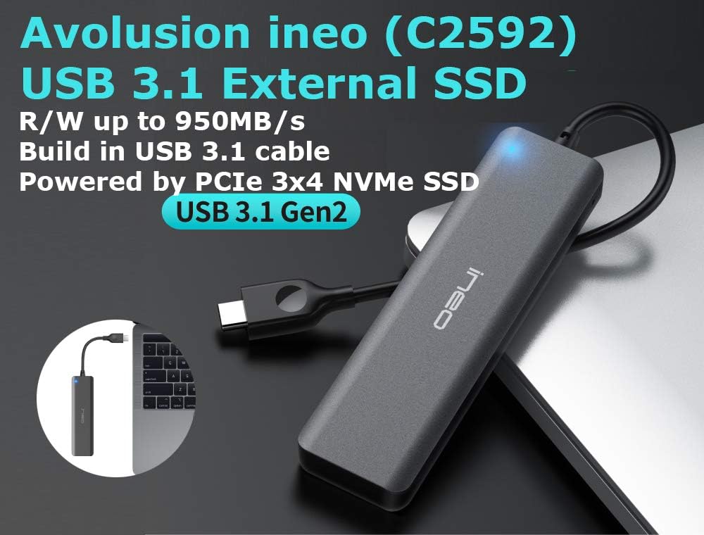960GB USB 3.1 External SSD with 64GB USB Flash Drive X772672