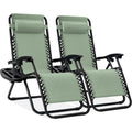 Set of 2 Gray Zero Gravity Lounge Chair Recliners I41035