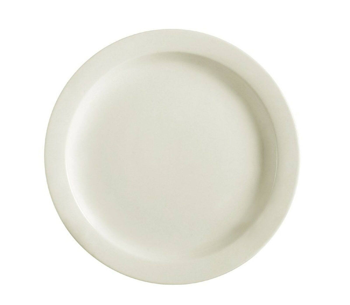 Narrow Rim 6-1/2-Inch White Stoneware Plate, Box of 36 K31220