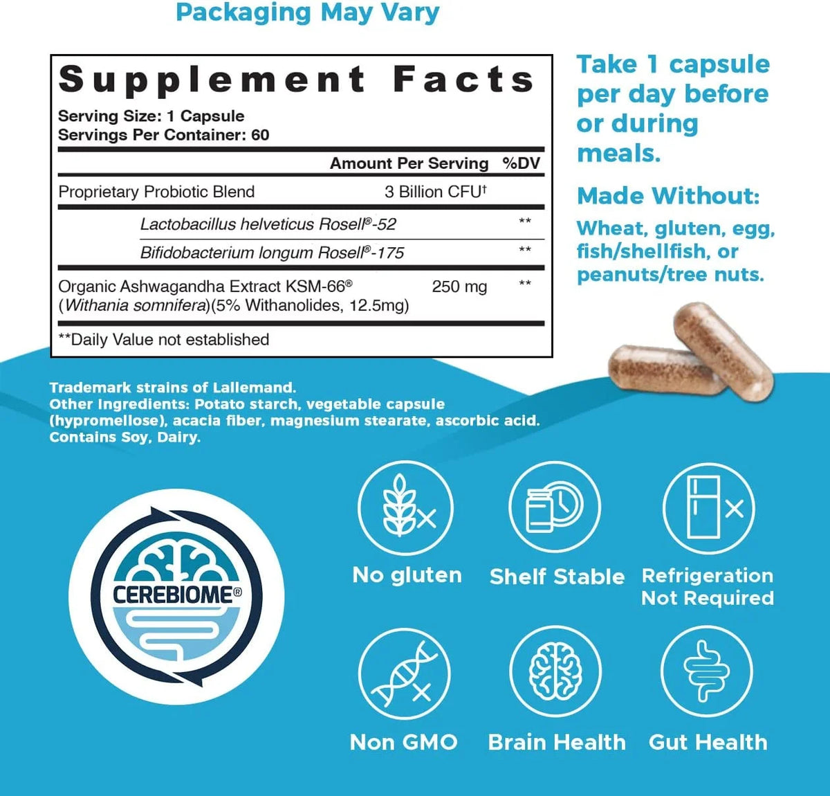 Ashwagandha KSM-66 Vegan Non GMO Supplement G4395