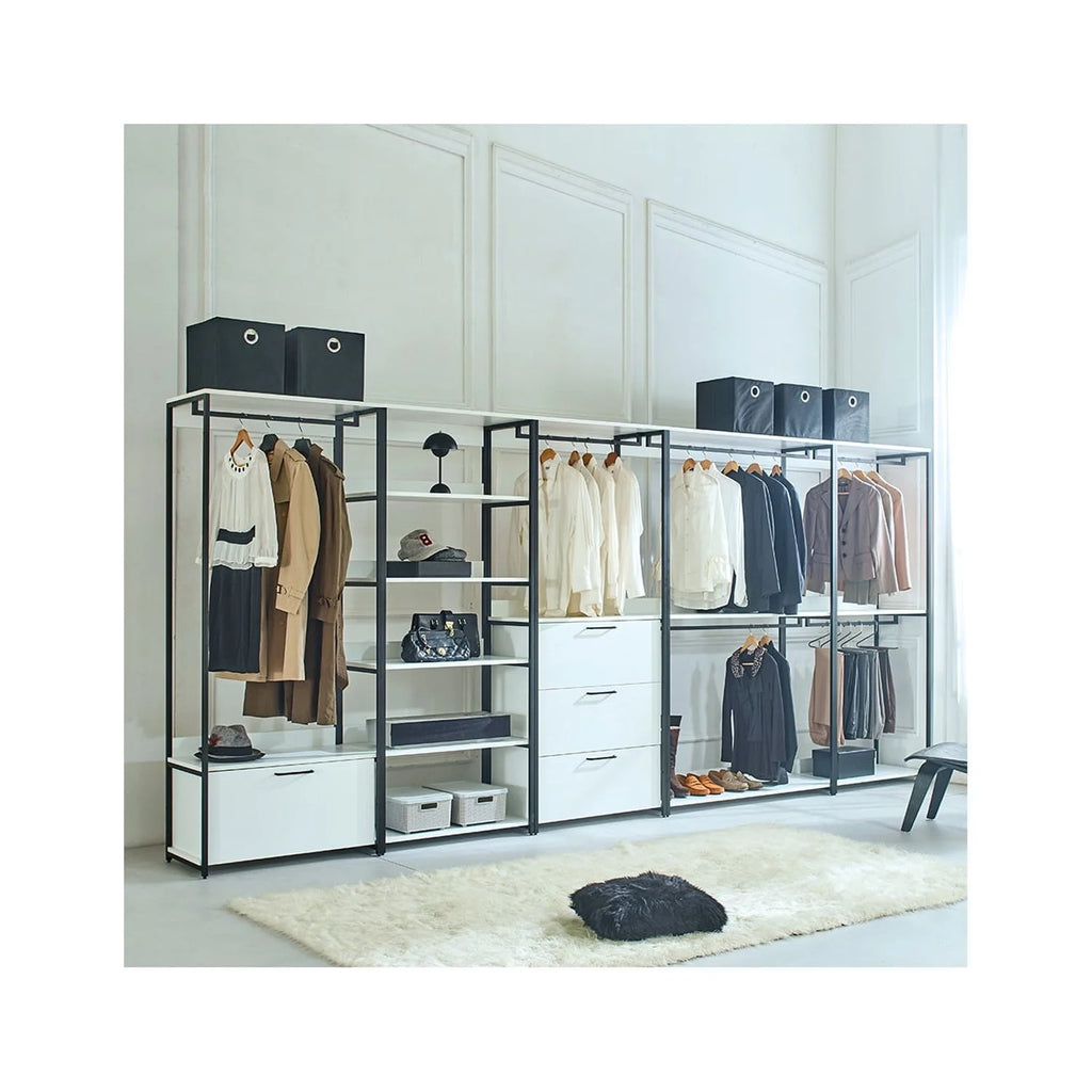 32" Wood and Metal Walk-in Closet with Shelf M33696