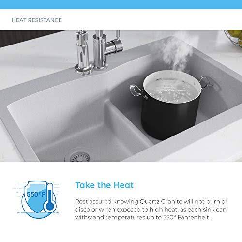 Quartz Granite Drop-in Kitchen Sink with Flange P415