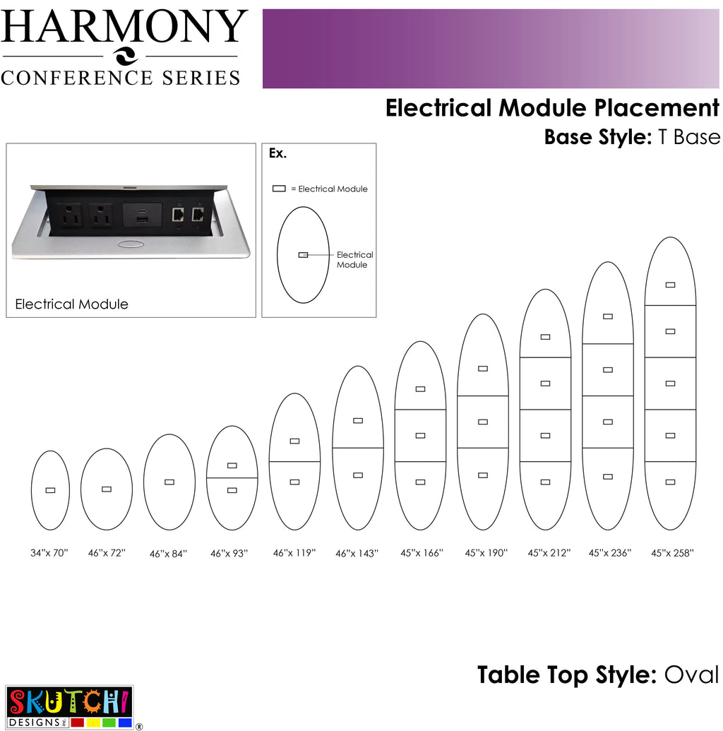 4 Person Oval Conference Table S34927