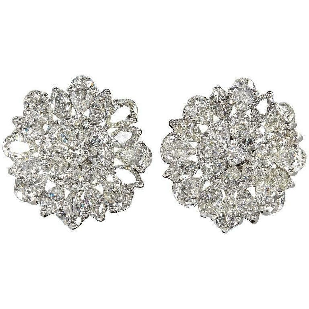 Platinum Button Earrings T33151
