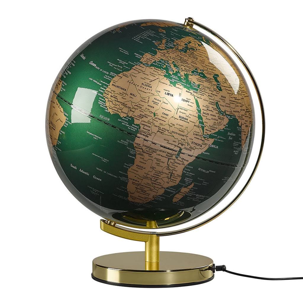 Fir Green and Brass 12 inch Globe Light P95315