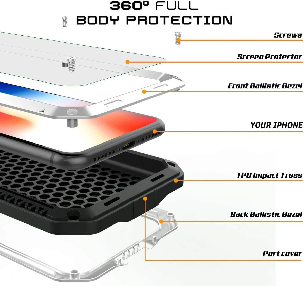 Gold Aluminum Metal iPhone XR Case P805