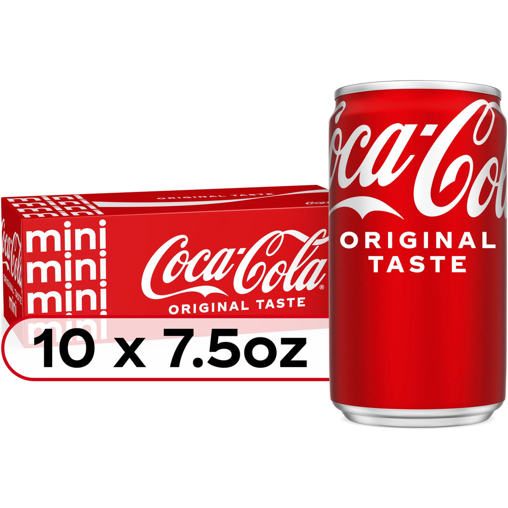 Mini Soda Pop Soft Drink, 7.5 fl oz, 10 Pack Cans A72765