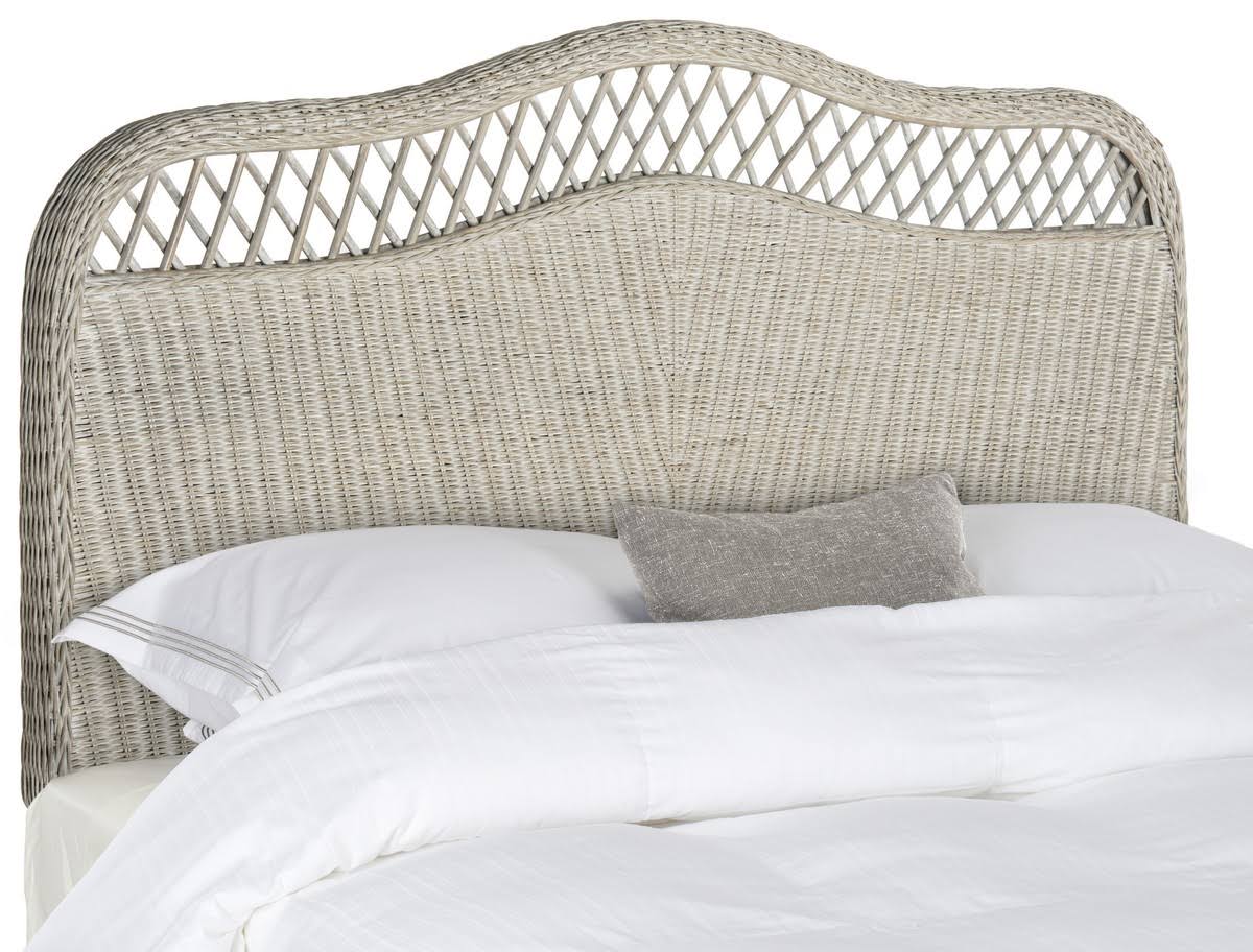 Antique Grey Rattan Full Headboard K71656