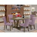 7 Piece Solid Wood Dining Table Set T326