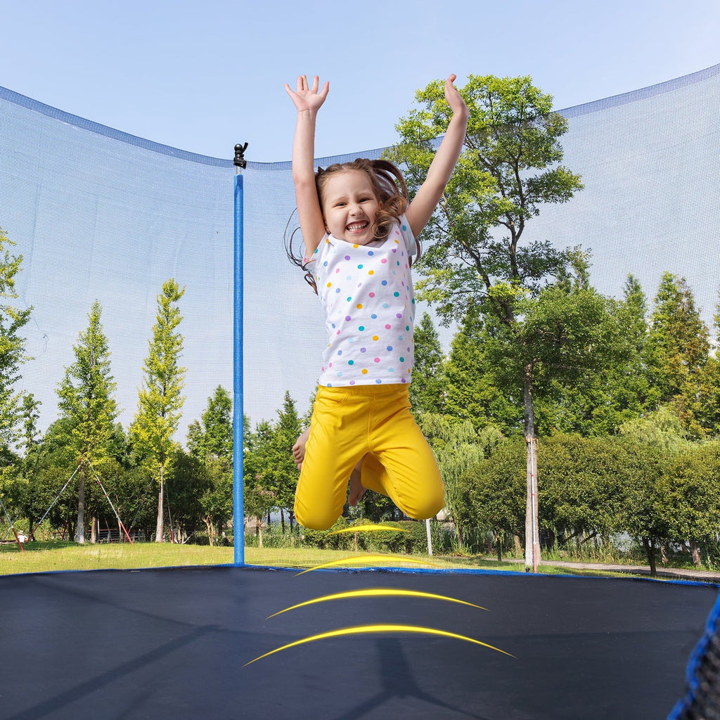 8FT Trampoline with Safety Enclosure Net and Ladder Q51271