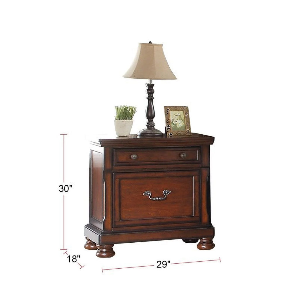 Cherry Finish 1pc Nightstand Bedside Table Z872
