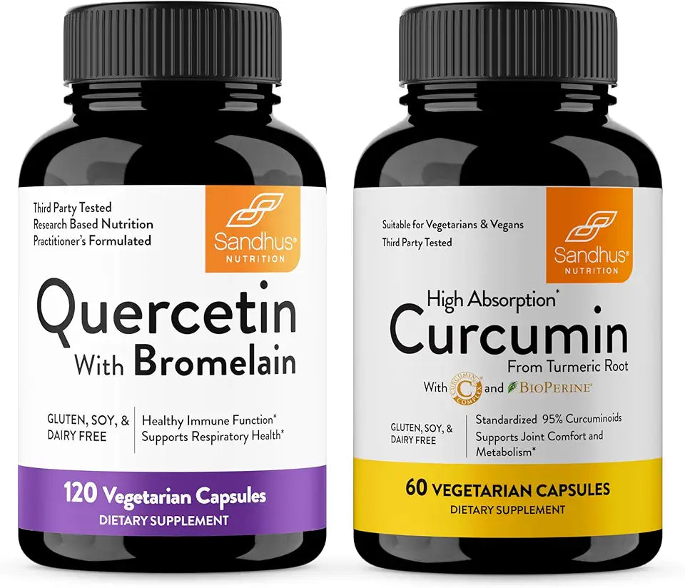 Quercetin with Bromelain 1000mg Bioflavonoids Curcumin C3 Complex Supplement G235752
