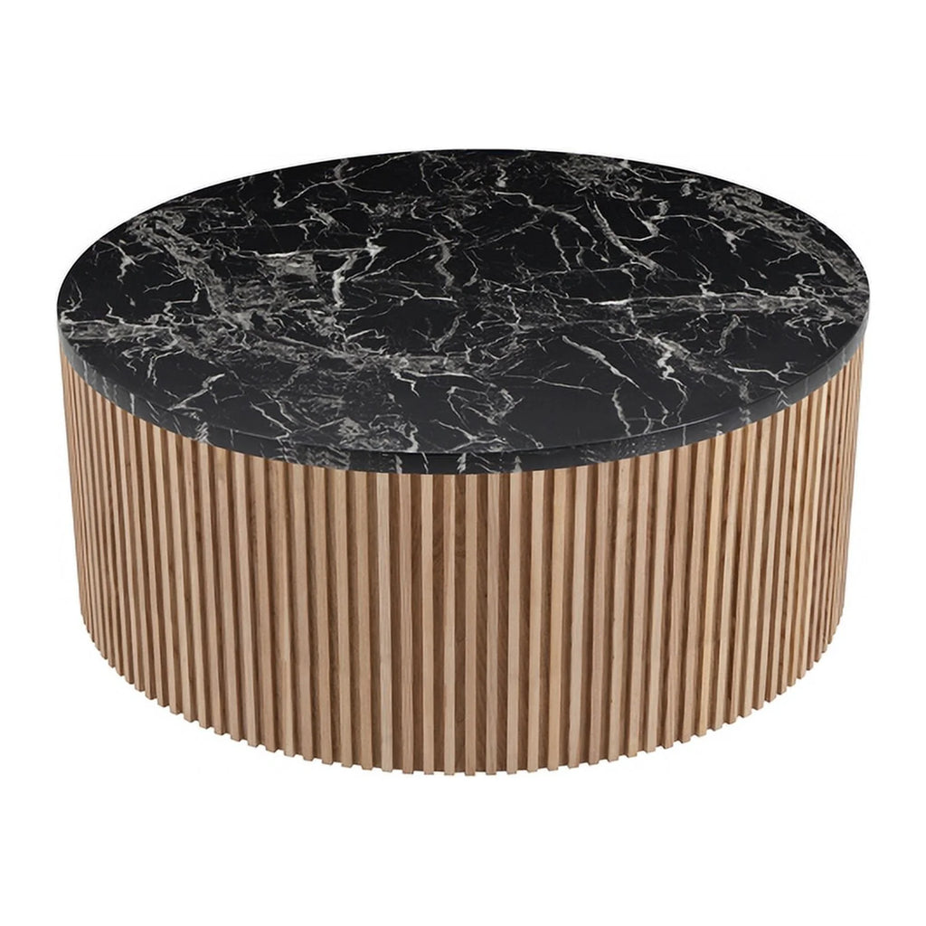 Black Faux Marble Wood Coffee Table E960