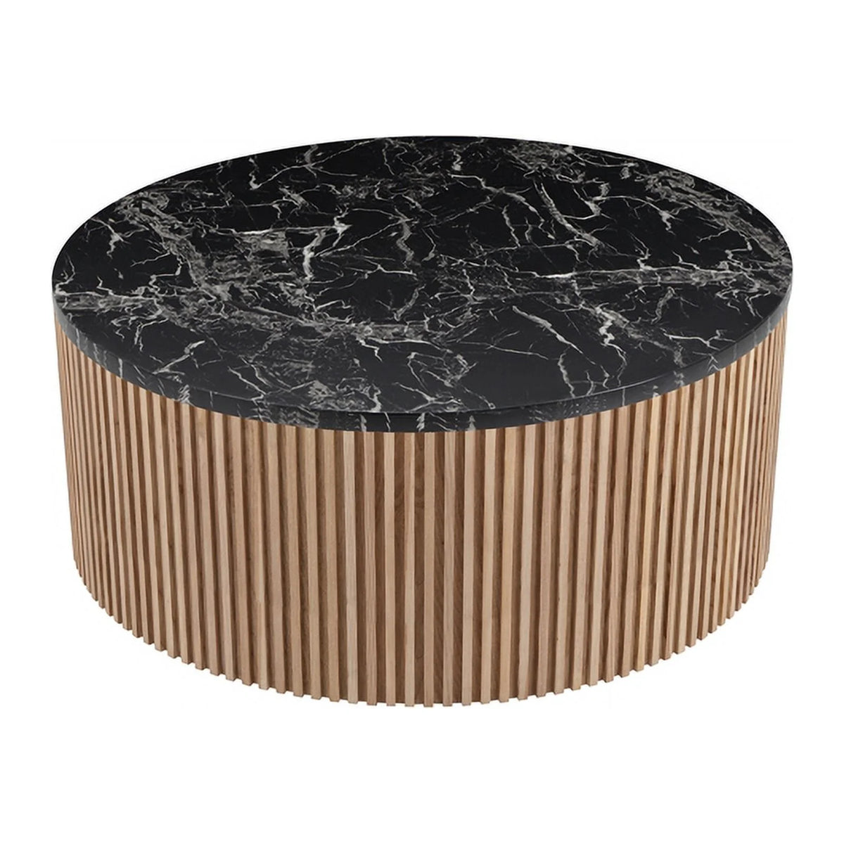 Black Faux Marble Wood Coffee Table E960