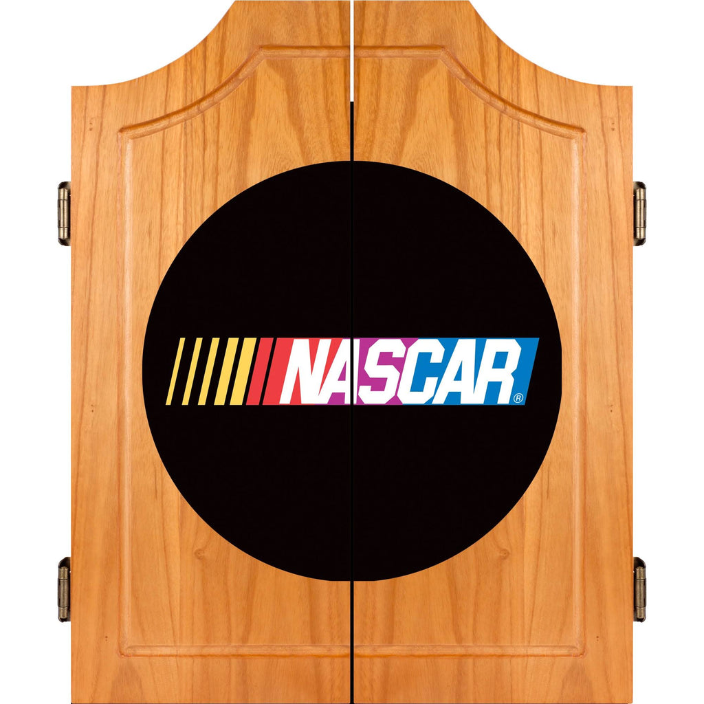 Beveled Wood Dart Cabinet Set Z746