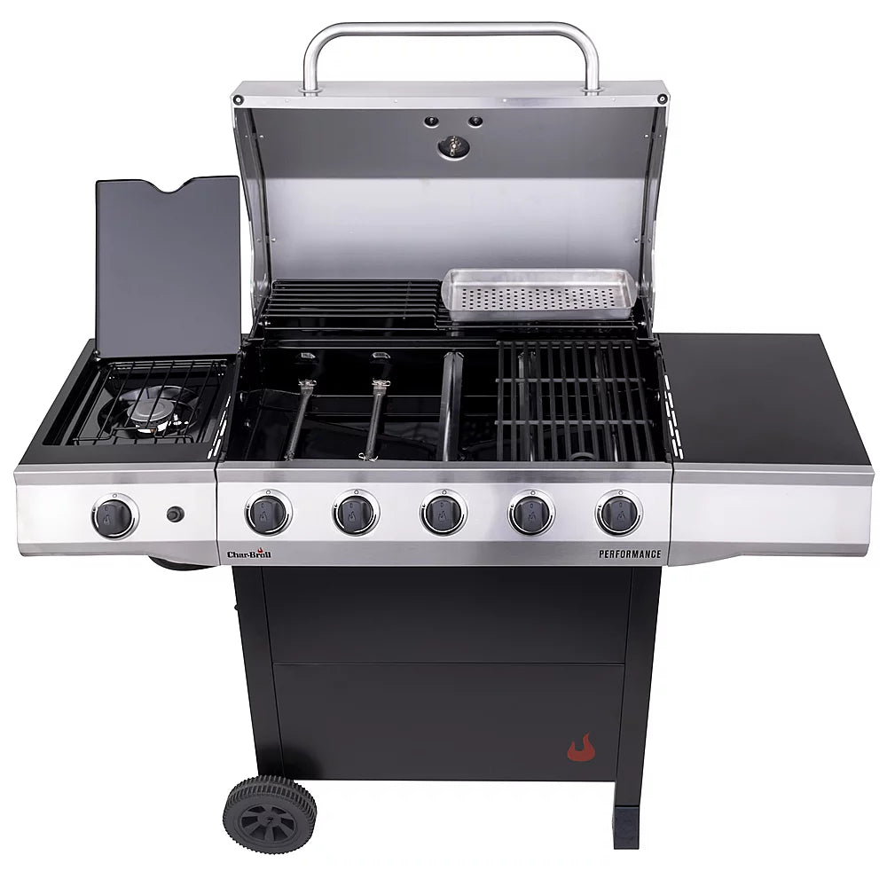 5-Burner Gas Grill Stainless Steel Black F668