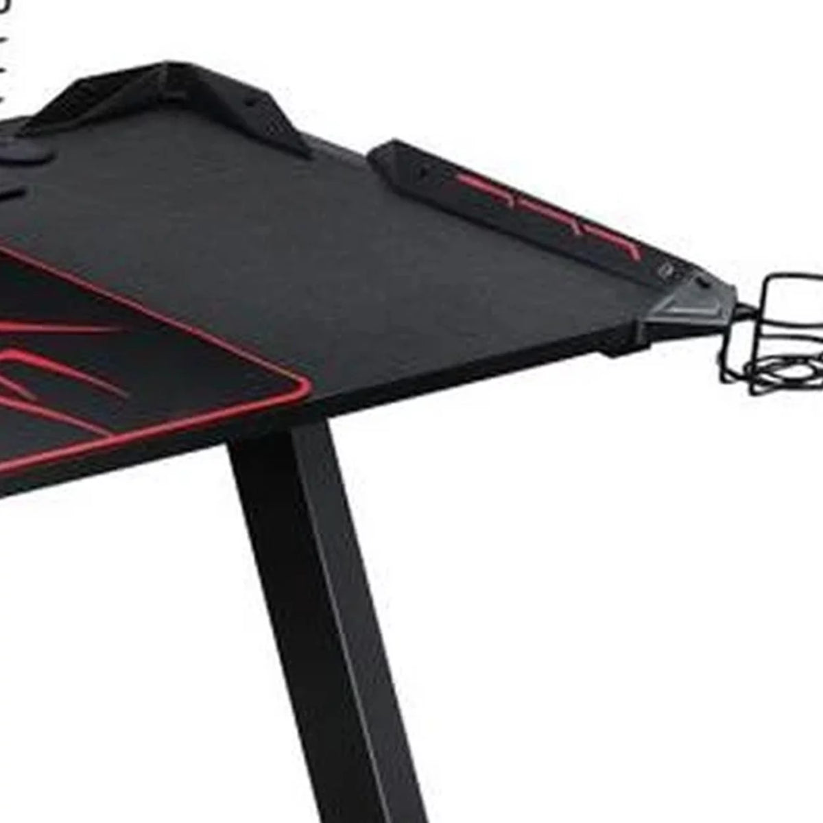 60 Inch Black Gaming Desk with RGB Lighting R1075