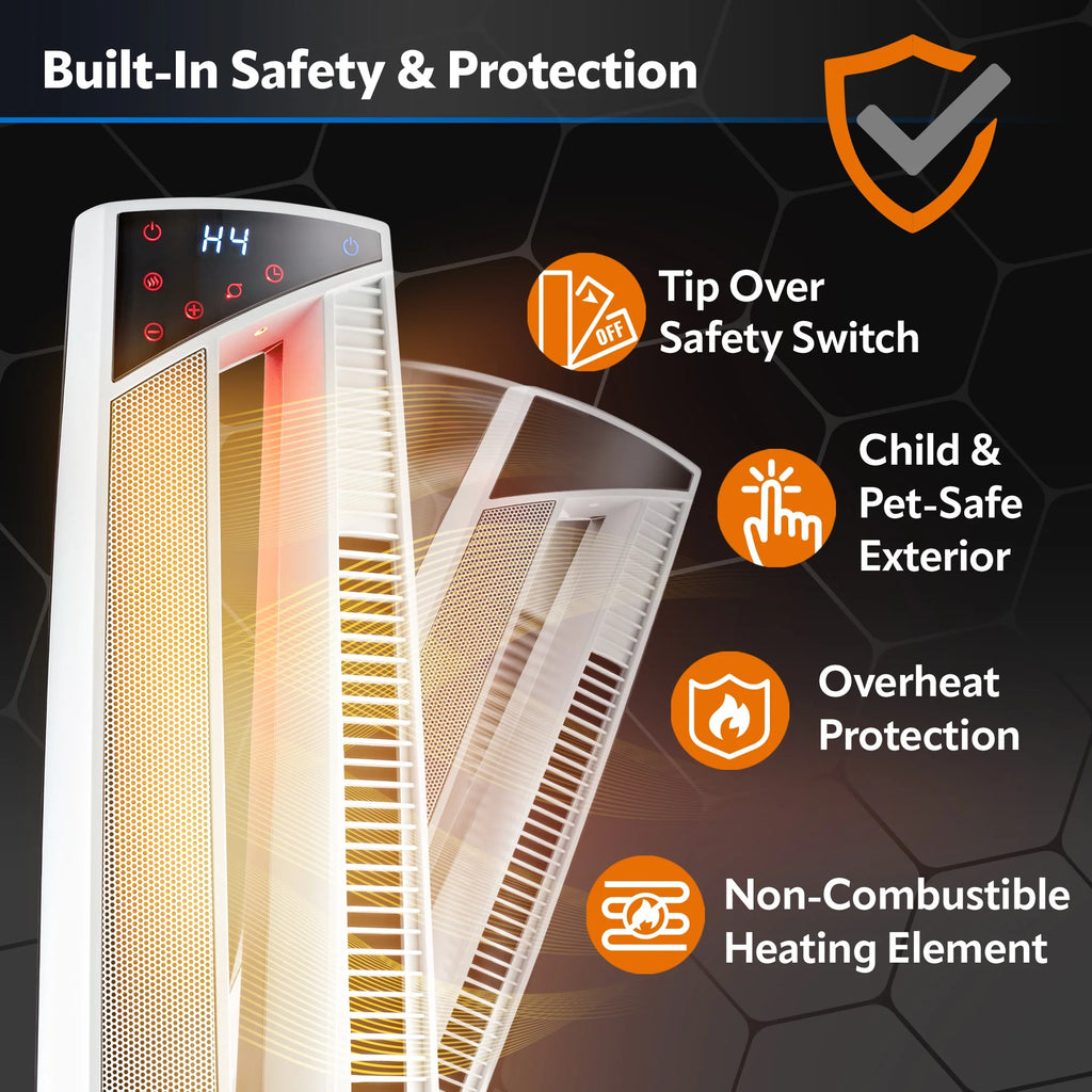 High Velocity Fan and Ceramic Space Heater with Remote X43951