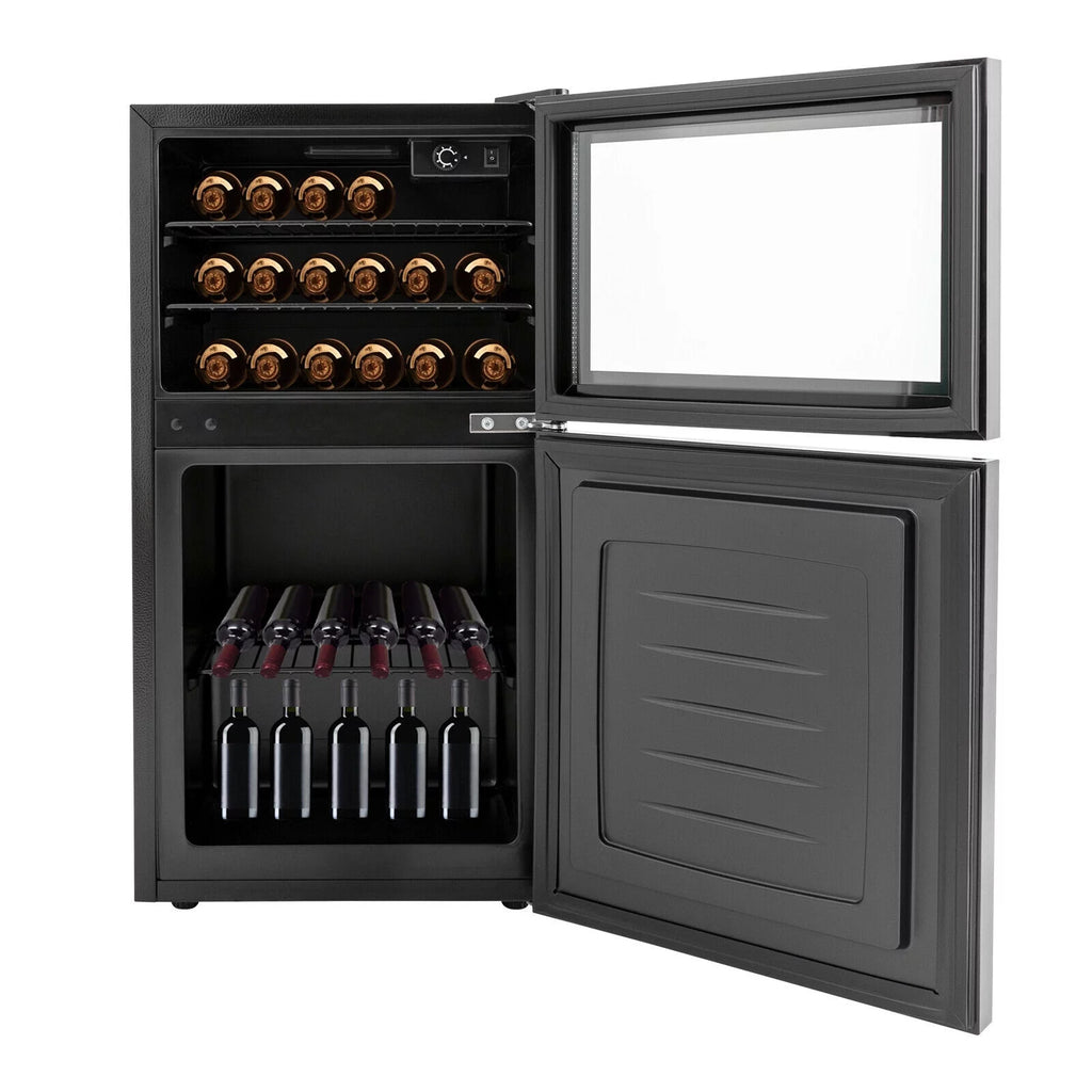 30 Bottles Dual Zone Wine Cooler Refrigerator E844