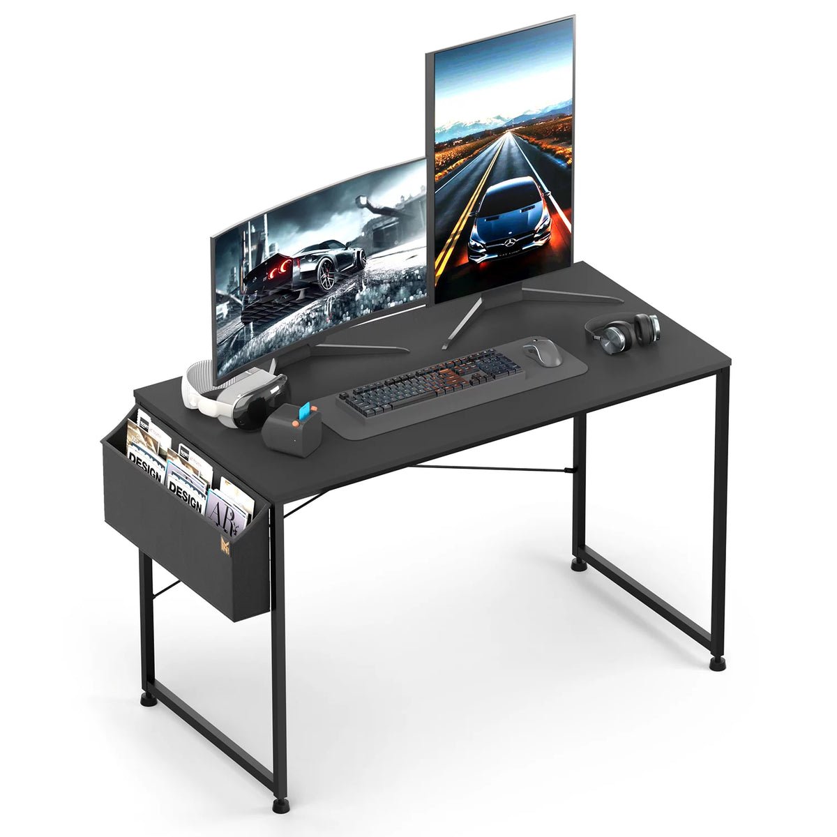 Black Computer Desk with Storage Bag N277760