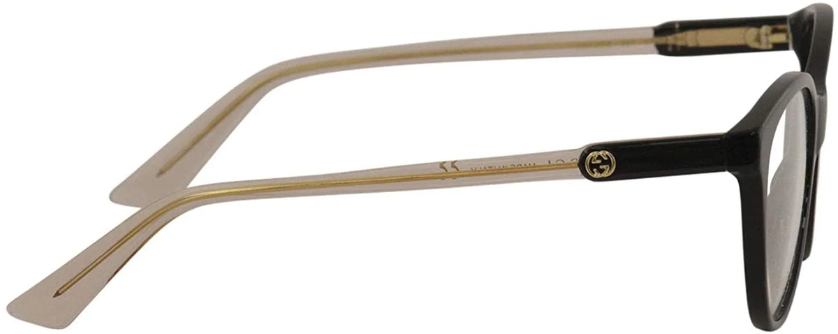 Black Pink Round Oval Women's Eyeglasses V534646