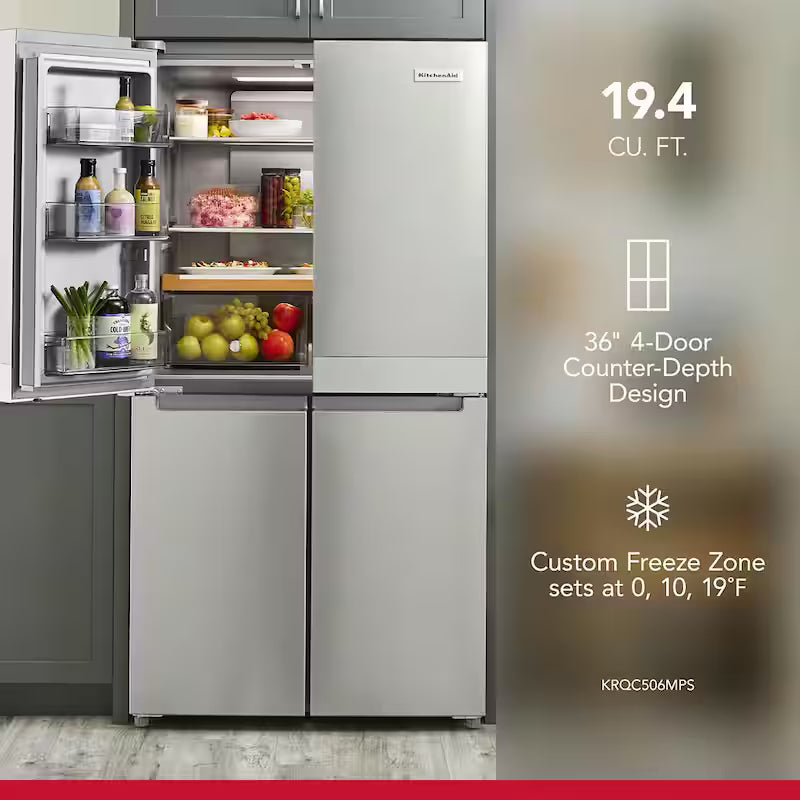 36 in. W Counter-Depth 4-Door Refrigerator J414272
