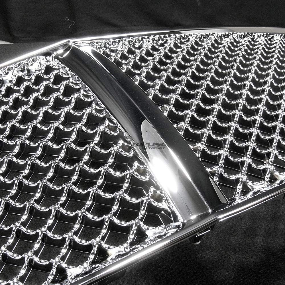 Chrome Mesh Front Hood Bumper Grill Grille ABS For 2011-2014 Dodge Charger S7624